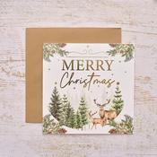 Christmas Stars Deer Greeting Card image