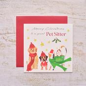 Christmas Pet Sitter Greeting Card image
