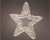 500 Warm White LED Silver Star – 38 cm image