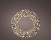 15 Inch Christmas Wreath Gold Finish With 400 Warm White LED Lights  38cm x 8cm image