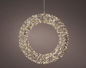 20 Inch Christmas Wreath Gold Finish With 600 Warm White LED Lights 50cm x 8cm image