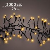 Lumineo Cluster Twinkle 3000 Classic Warm Christmas Lights Green Cable 28m image