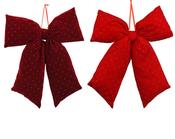 Bow 40 cm Polyester with Diamond All Over Decoration – 2 Assorted Colours image