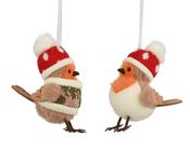 Hanging Ornament Foam Brown Bird 9.5 cm – 2 Assorted Designs image