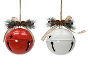 Iron Christmas Decoration Bell 10 cm – 2 Assorted Colours image