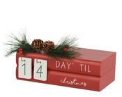 Advent Calendar Book Shape MDF Red 18.5 cm image