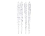 Plastic Christmas Decoration Clear Icicle 15 cm – 4-Piece Set image
