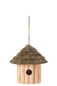 Natural Hanging Birdhouse in Wood &amp; Dried Grass image