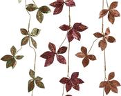Christmas Leaves Garland with Glitter (120cm)