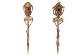 Natural Fir Wood Birdhouse on Stake - 2 Assorted Designs image