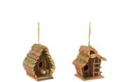 Small Natural Fir Wood Ladder Birdhouse - 2 Assorted Designs image