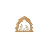 Small Mango Wood Christmas Tree Nativity