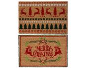 Christmas Coir Doormat 60 × 40 cm Outdoor – 2 Assorted Designs image