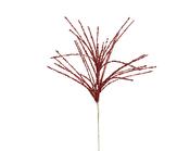 Christmas Red Spray 73 cm with Diamond Spangles on Stem