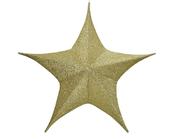 Hanging Star Decoration Gold 135 cm Polyester image