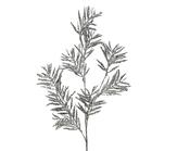 Silver Glitter Decorative Branch 74 × 13 cm image