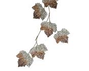 Decorative Branch with Maple Leaves, Glitter &amp; Beads (120x2 cm)