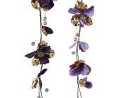 Violet &amp; Lilac Beaded Christmas Garland 120 cm