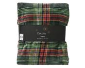 Green Checked Throw 150 × 200 cm Polyester Flannel image