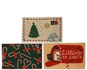 Christmas Doormat Rectangular 50 × 80 cm Multi-Colour Nylon – 3 Assorted Designs image