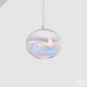 Iridescent Bubble Glass Christmas Bauble 12 cm image