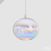 Iridescent Bubble Glass Christmas Bauble 15 cm image