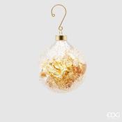 Gold Glass Christmas Bauble 8 cm image