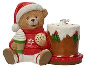Christmas Tree stand Teddy with Cake - suitable for trees up to 8ft image