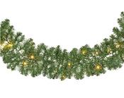 9 Foot Imperial Pre-Lit Green Christmas Garland with 50 Warm White Lights - Battery Operated, 190 Tips image