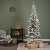 7 Foot Alpbach Pre-lit Standard Snowy Christmas Tree with 220 lights  (210cm) image