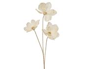 Magnolia Flower Spray 74 cm Cream with Gold Glitter image