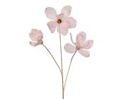 Magnolia Flower Spray 74 cm Pink with Gold Glitter