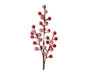Berry Spray Red 38 cm with Snow Finish on Stem image