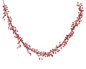 Berry Garland 150 cm with Red Foam Berries and Snow Finish image