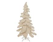 Faux Fur Skirt Pine Tree 180cm x 105cm White with Metal Base image