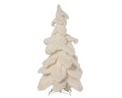 Faux Fur Skirt Pine Tree 130cm x 80cm White with Metal Base image