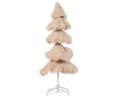 Faux Fur Skirt Pine Tree 130cm x 56cm Cream With Metal Base image