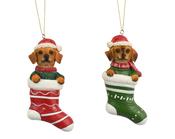 Hanging Ornament Polyresin Dog 11 cm – 2 Assorted Designs image