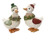 Christmas Goose Figure Polyresin 13.5 cm – 2 Assorted Designs image