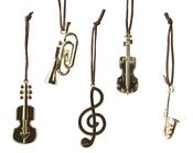 Instrument Ornament Alloy Gold Music Figure 8 cm – 5 Assorted Designs image