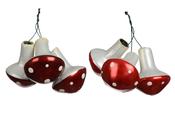 Glass Bauble Multicolour Mushroom 3.2 cm – 2 Assorted Colours image