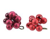 Glass Bauble Christmas Red Round 2.1 cm image