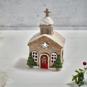 Stoneware Church Candle Holder image