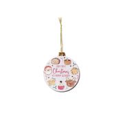 Mummy &amp; Daddy's First Christmas Ceramic Bauble image