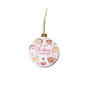 Grandparents' First Christmas Ceramic Bauble image