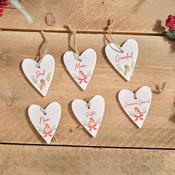 Robin Family Ceramic Heart Hanger - 6 Assorted Designs image