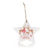 Mummy &amp; Daddy's First Christmas Ceramic Star Hanger image