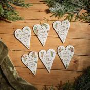 Ceramic Heart Christmas Hanger - 6 Assorted Designs image