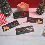 Dog Slate Christmas Hanger - 4 Assorted Designs image