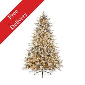7.5 Foot Misty Mountain Pre-Lit Artificial Christmas Tree With 600 Warm White Lights image